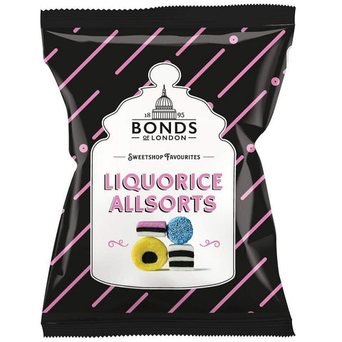 Bonds of London Liquorice Allsorts Sweets Bags 130g - British Food Supplies
