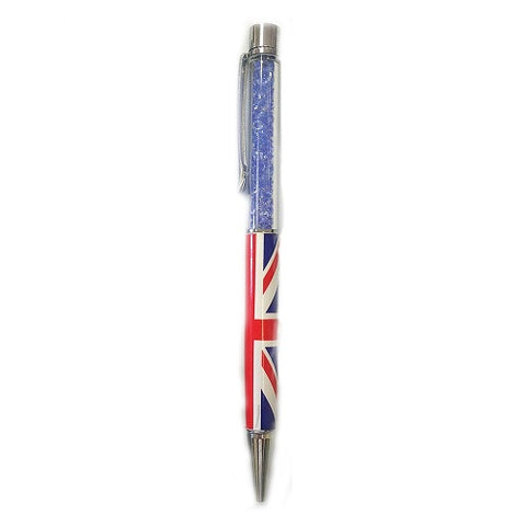 Elgate Union Jack design pen with White crystals