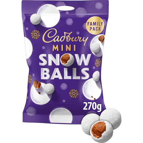 Cadbury Mini Snow balls Chocolate Sharing Bag 270g