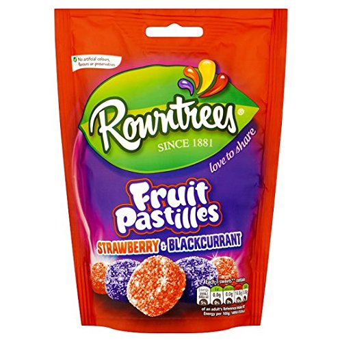 Rowntree's Fruit Pastilles Strawberry & Blackcurrant Pouch 143g - Juicy ...